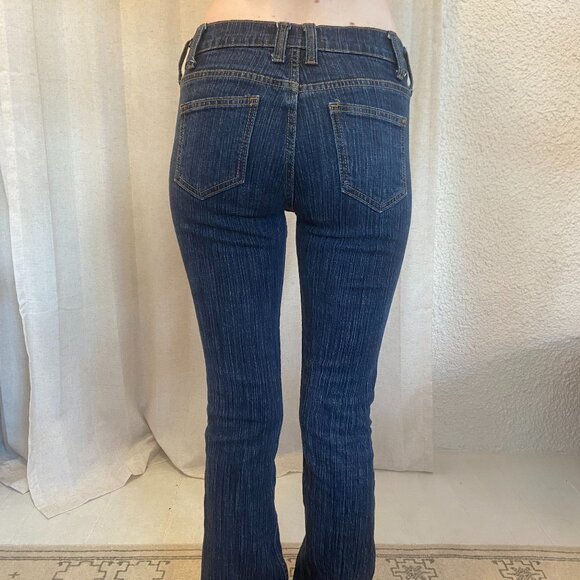 John Galt Dark Blue Melody '90s Low Rise Flare Jeans - Small - Picture 6 of 7
